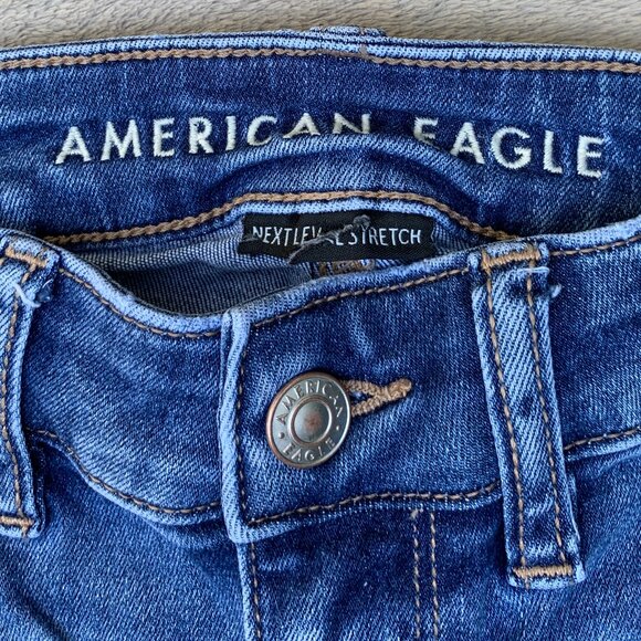 American Eagle Outfitters Festival Flare Next Level Stretch Low Rise Jeans Sz00 - Picture 13 of 14